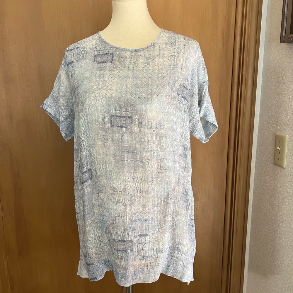 JJill XS linen short sleeve tunic top, cover up